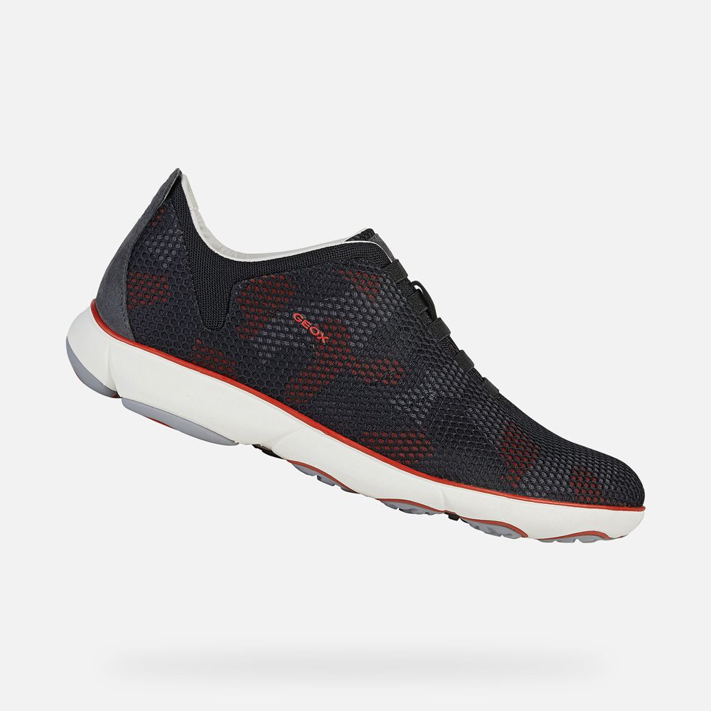 Geox Erkek Spor Ayakkabı Lacivert/Kırmızı - Nebula - XQM-547301